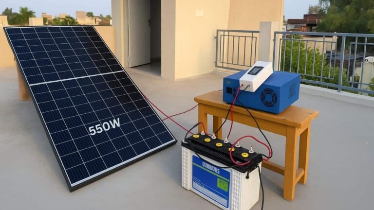 550W Panel Charging Time for 150Ah Battery