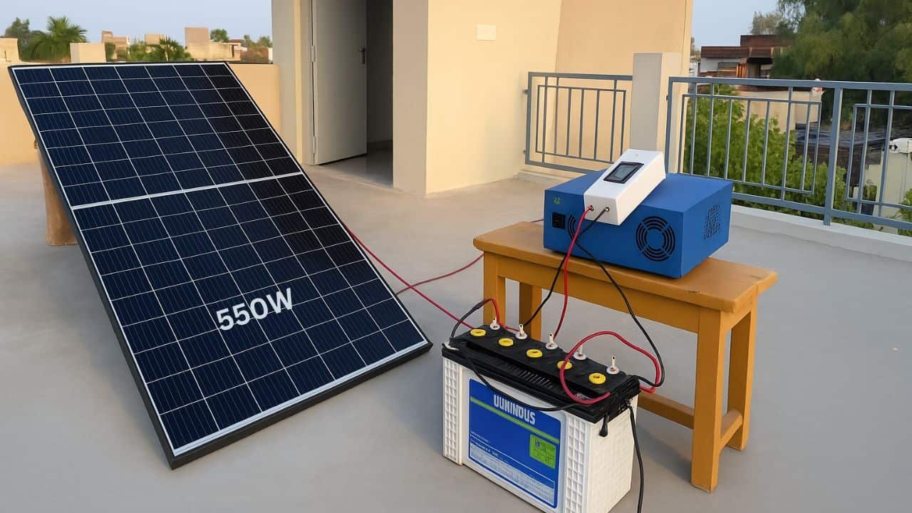 550W Panel Charging Time for 150Ah Battery